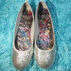 Silver sequin Ballet flat shoes size 6
